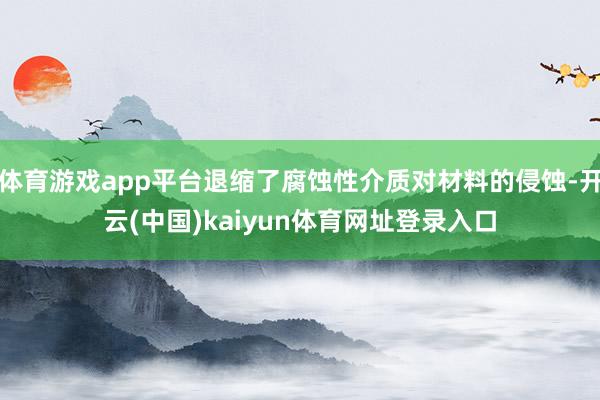 体育游戏app平台退缩了腐蚀性介质对材料的侵蚀-开云(中国)kaiyun体育网址登录入口