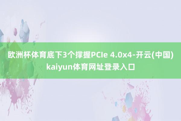 欧洲杯体育底下3个撑握PCIe 4.0x4-开云(中国)kaiyun体育网址登录入口